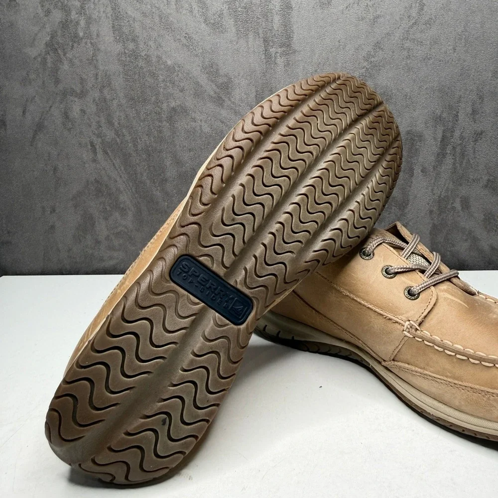 Sperry Top-Sider‎ Boat Shoes Mens 12M Tan Leather Moc Toe Loafers 0297077